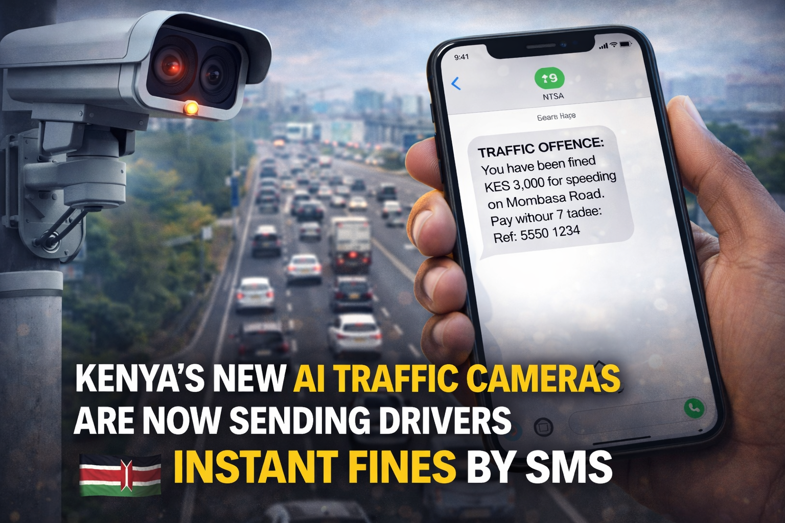 Kenya’s New AI Traffic Cameras Are Now Sending Drivers Instant Fines by SMS